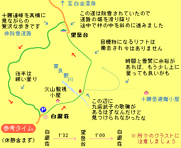 白銀荘〜望岳台地図