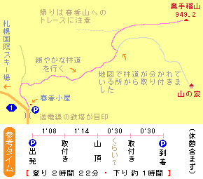 奥手稲山地図
